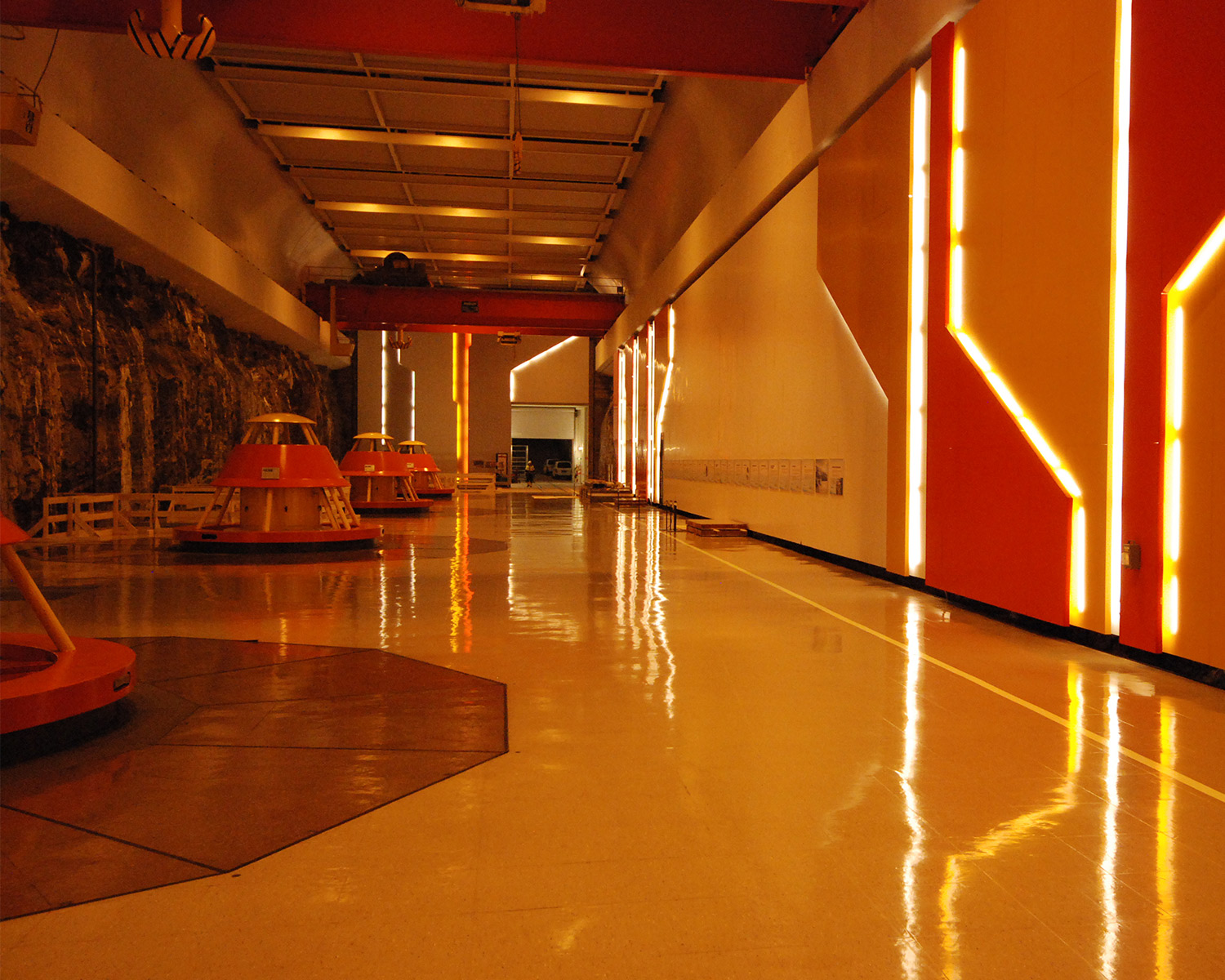 Tops of generating units at Kvilldal power plant