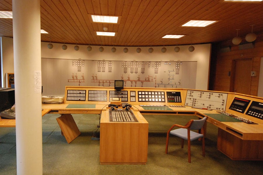 Former operations centre in reception building.